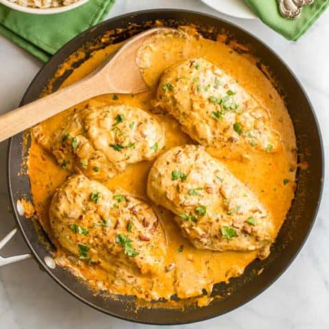 Creamy chipotle chicken is a simple but super flavorful 30-minute dinner