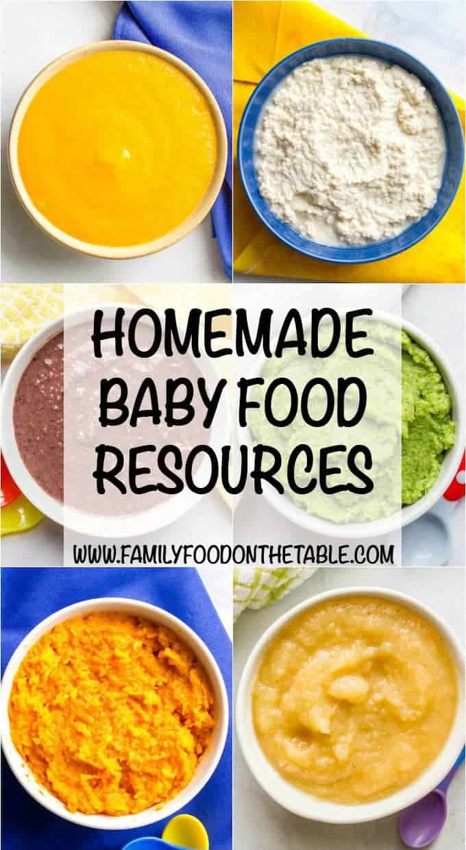 Homemade baby food resources -- tons of information to help you get ready, recipes to help you get started and some additional reading to learn more! | www.familyfoodonthetable.com