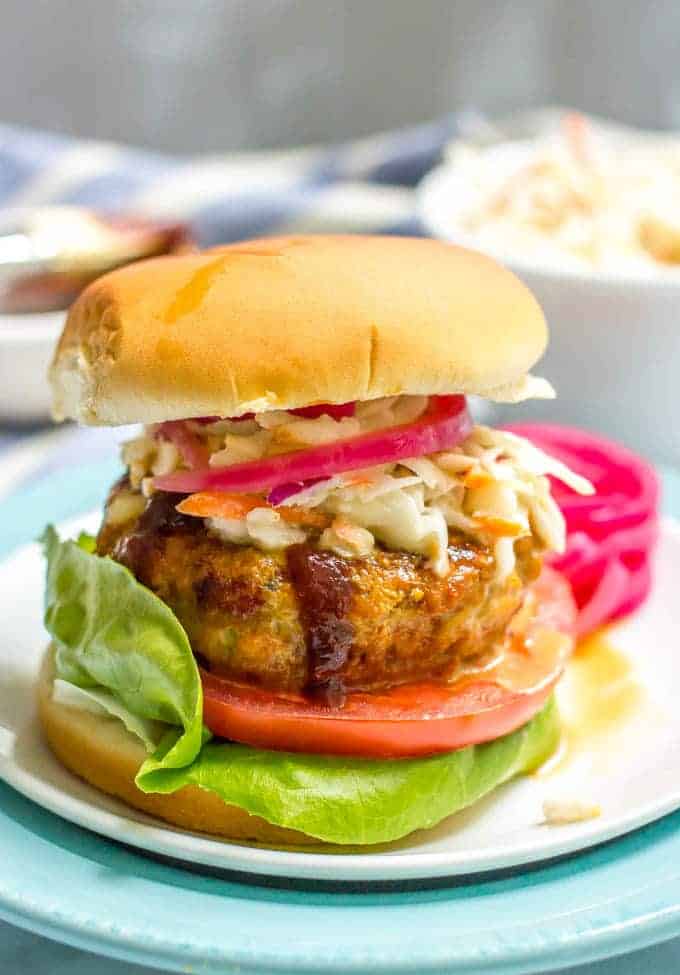 BBQ chicken burgers (+ video) - Family Food on the Table