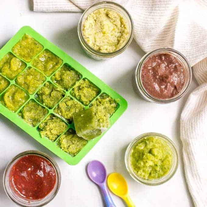 Tons of ideas and recipes for ways to use leftover baby food, plus tips on how to store leftover baby food. | www.familyfoodonthetable.com