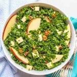 Kale apple salad with cheddar and pecans