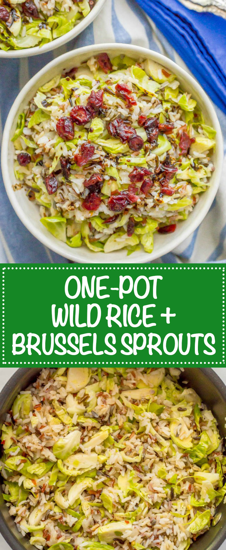 This one-pot wild rice and Brussels sprouts salad is a warm hug in a bowl! It’s an easy side dish with just a few ingredients but has all the cozy fall feelings! | www.familyfoodonthetable.com