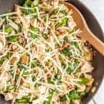 One-pot low-carb leftover chicken recipe with spinach