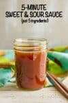 Homemade sweet and sour sauce is a quick and easy, silky smooth version of your takeout favorite. It’s just 5 ingredients and 5 minutes - perfect for a weeknight dinner fix! #stirfry #Asiancooking #homemadesauce