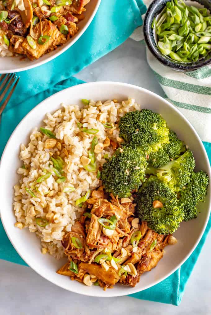 Honey garlic chicken rice bowls Family Food on the Table