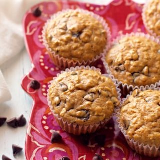 Healthy chocolate chip muffins