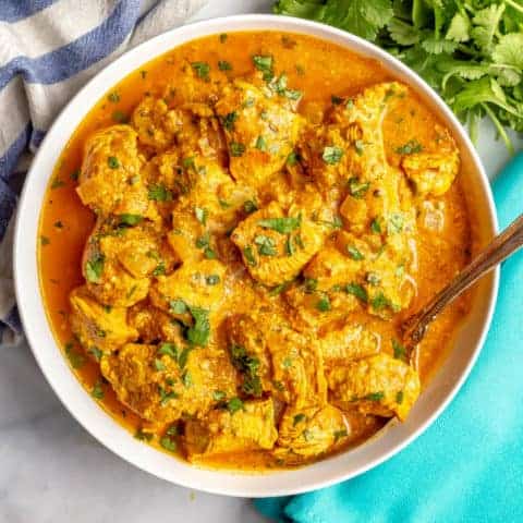 Easy healthy butter chicken with Indian spices and a flavorful tomato sauce