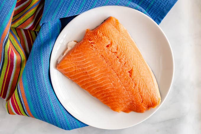 Large wild salmon filet