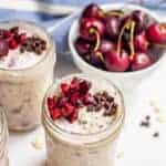 Cherry Overnight Oats with Chocolate Chips