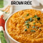Creamy butternut squash brown rice makes for an easy, delicious side dish! Plus, 2 variations to try, one a little sweet, one a little savory. #butternutsquash #brownrice #ricerecipes #sidedish #vegetarian