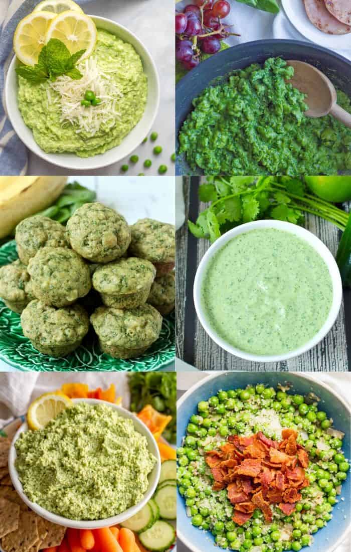 A collage of green food recipes