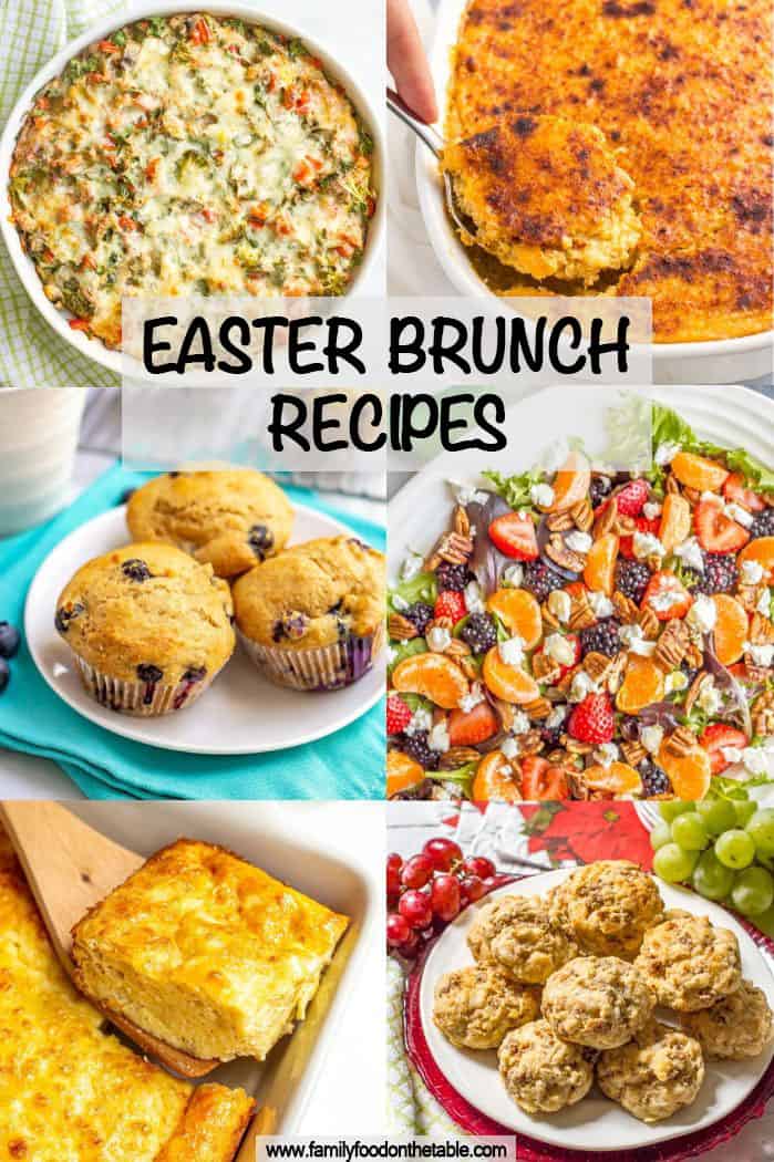 A collage of breakfast and brunch recipes with a text box on top