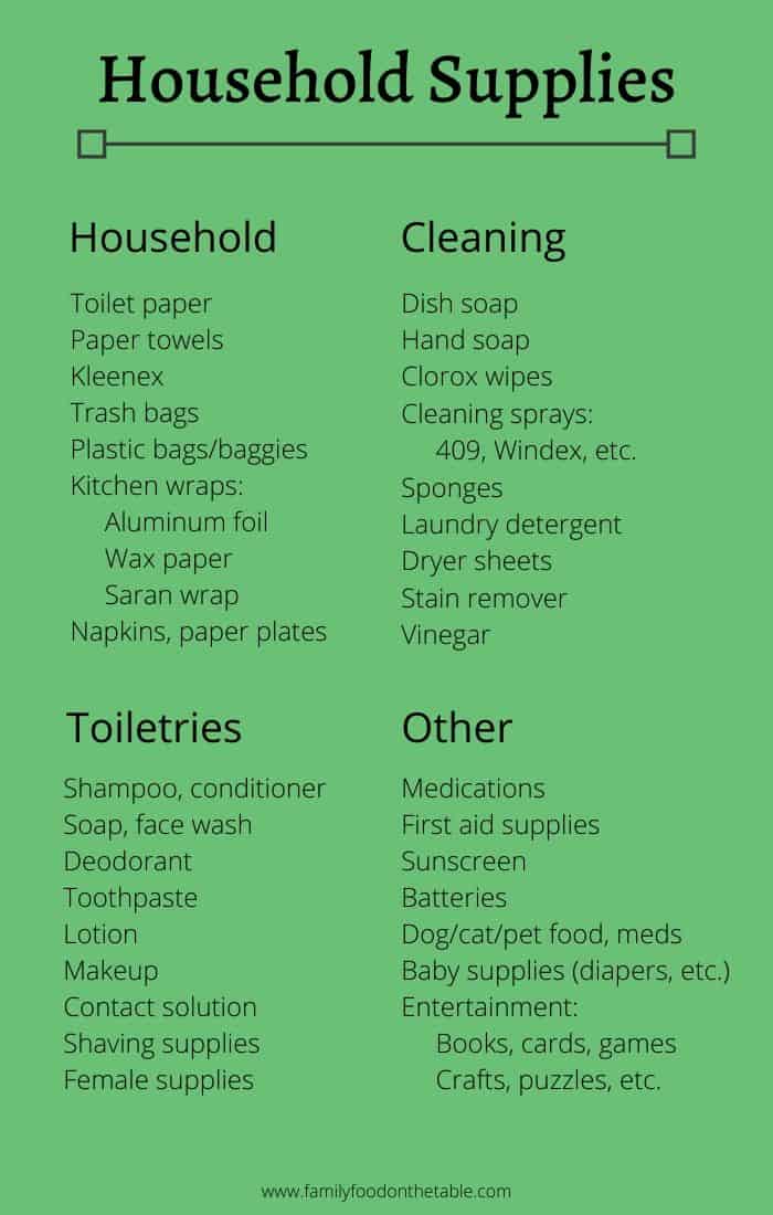 Household Items List household-items-list