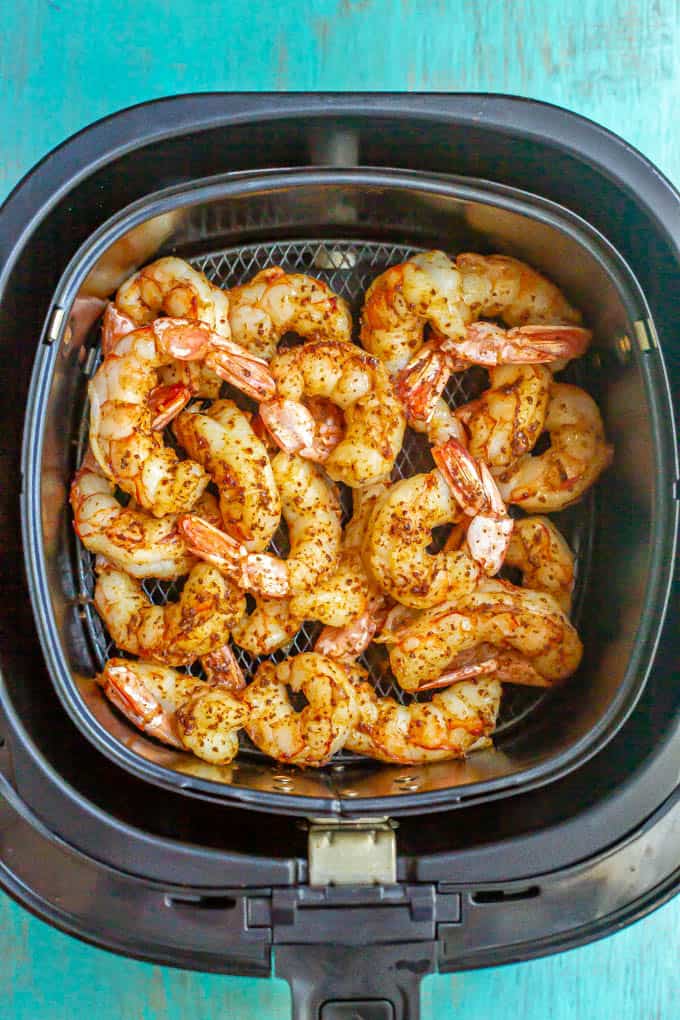 Seasoned Air Fryer shrimp after cooking