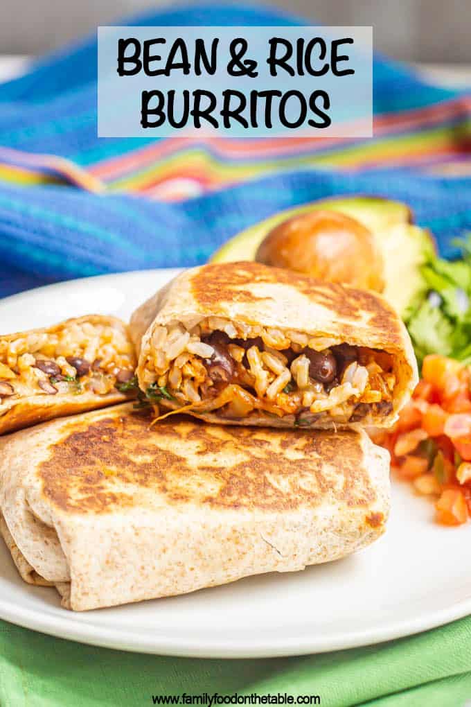 Freezer Burritos with Beans, Rice, and Cheese - Bowl of Delicious