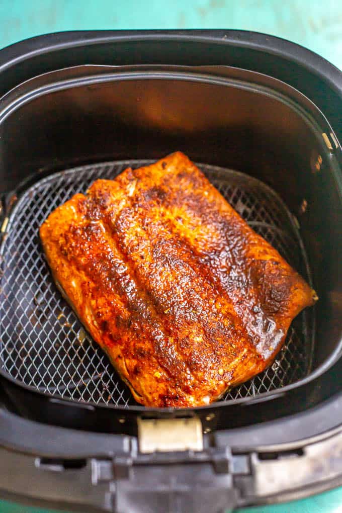 Air Fryer Bacon Salmon (guilt free eating + easy clean up) – Roamilicious