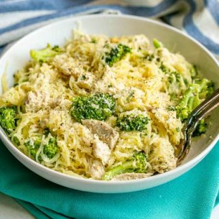 Spaghetti Squash With Chicken And Broccoli Family Food On The Table