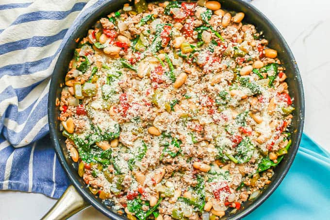 Italian Ground Turkey Skillet