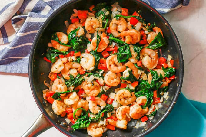 Mediterranean Shrimp Skillet - Family Food on the Table