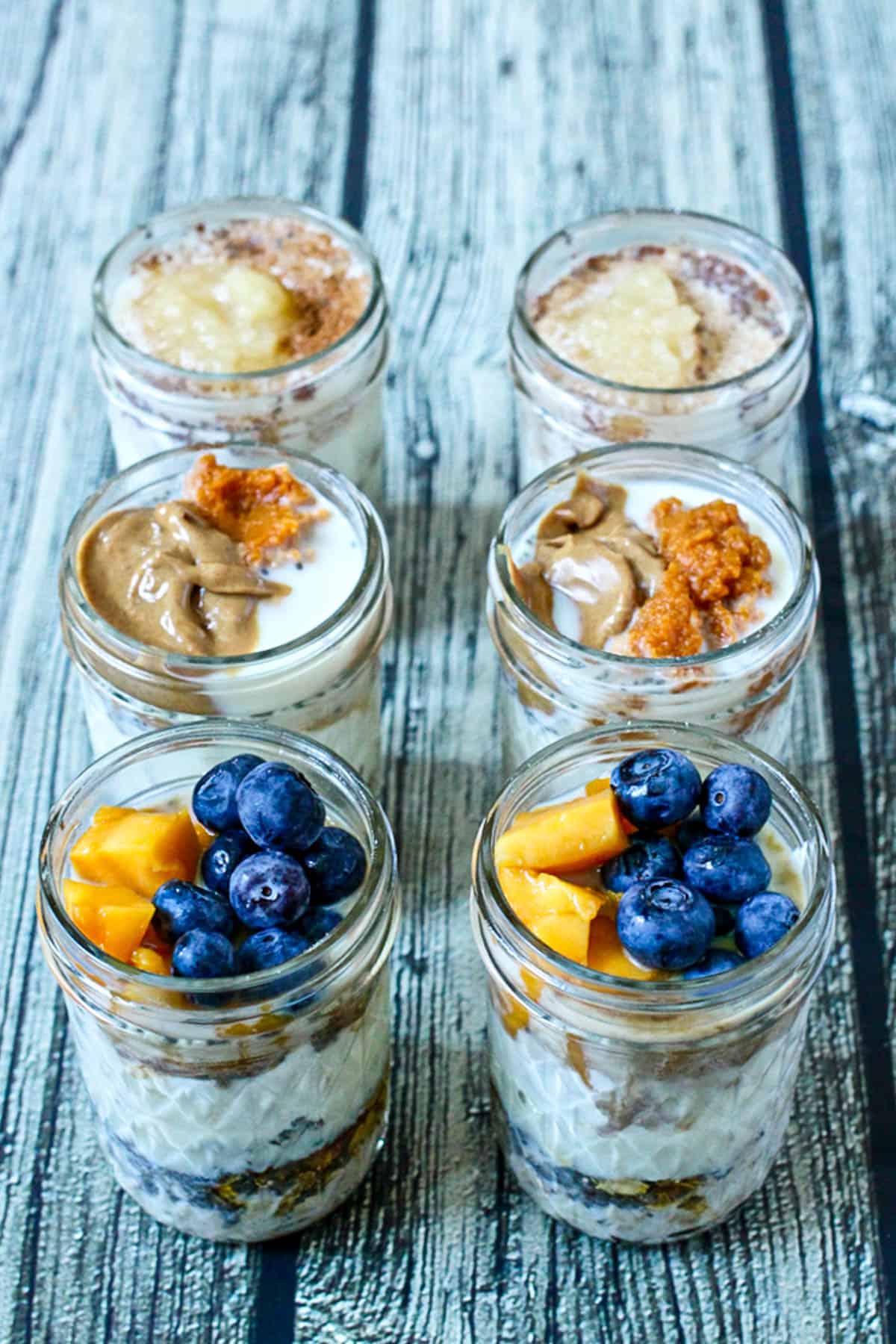 Mason Jar Overnight Oats - 5 Ways - Homemade Home