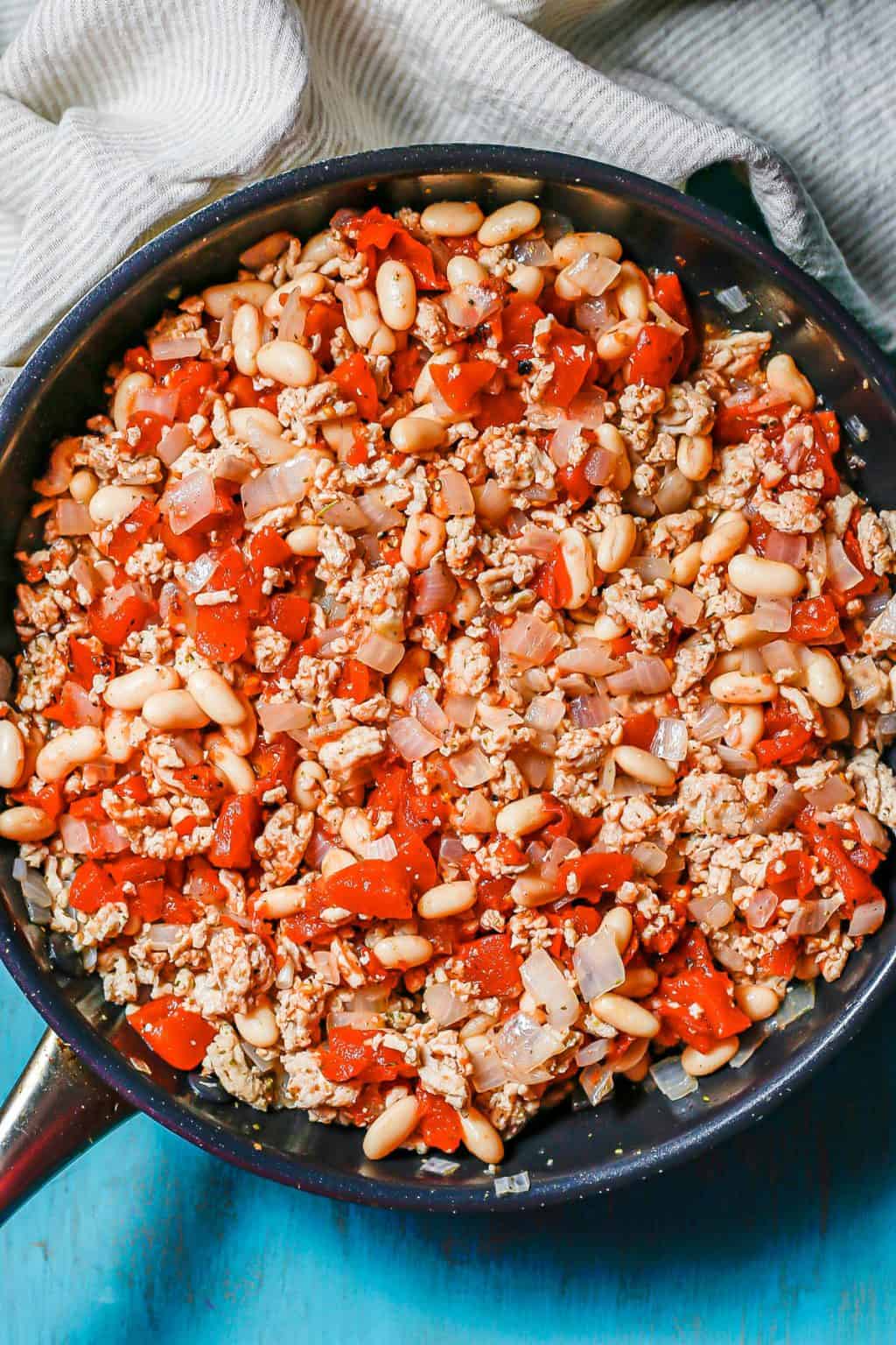 Cheesy Ground Chicken Skillet Family Food on the Table