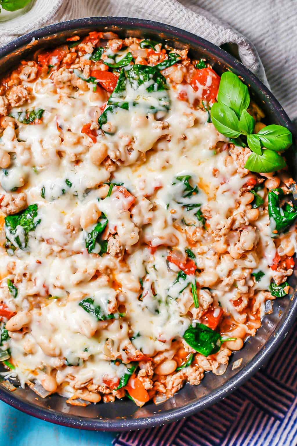 Cheesy Ground Chicken Skillet Family Food on the Table