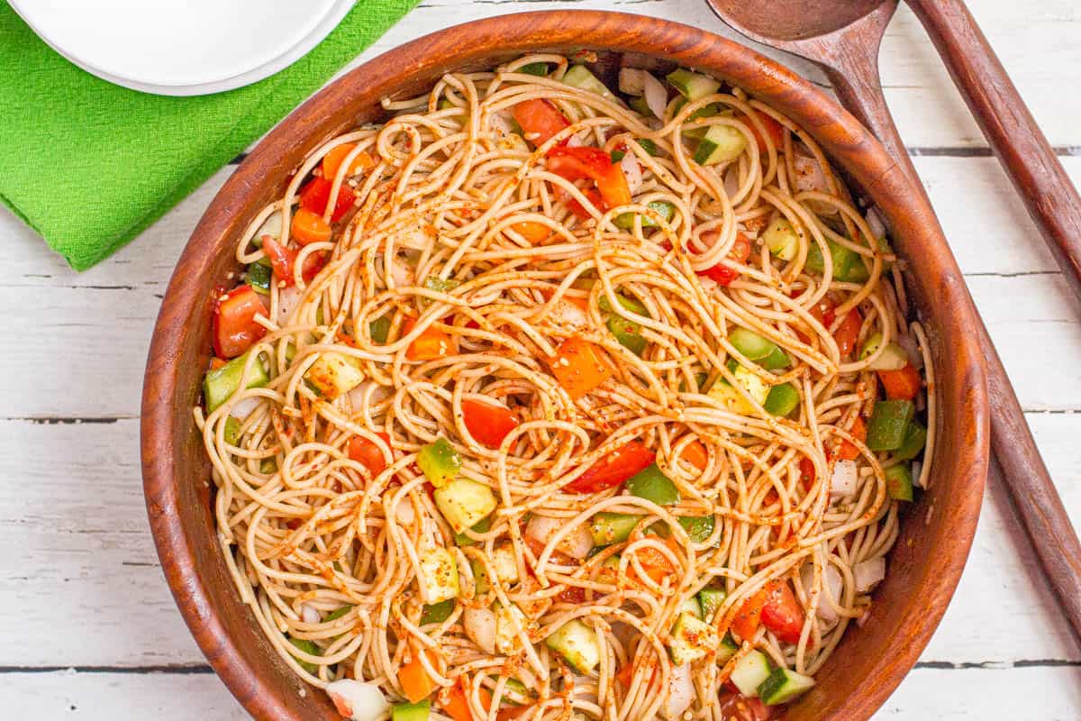 Spaghetti Pasta Salad - Real Life Dinner