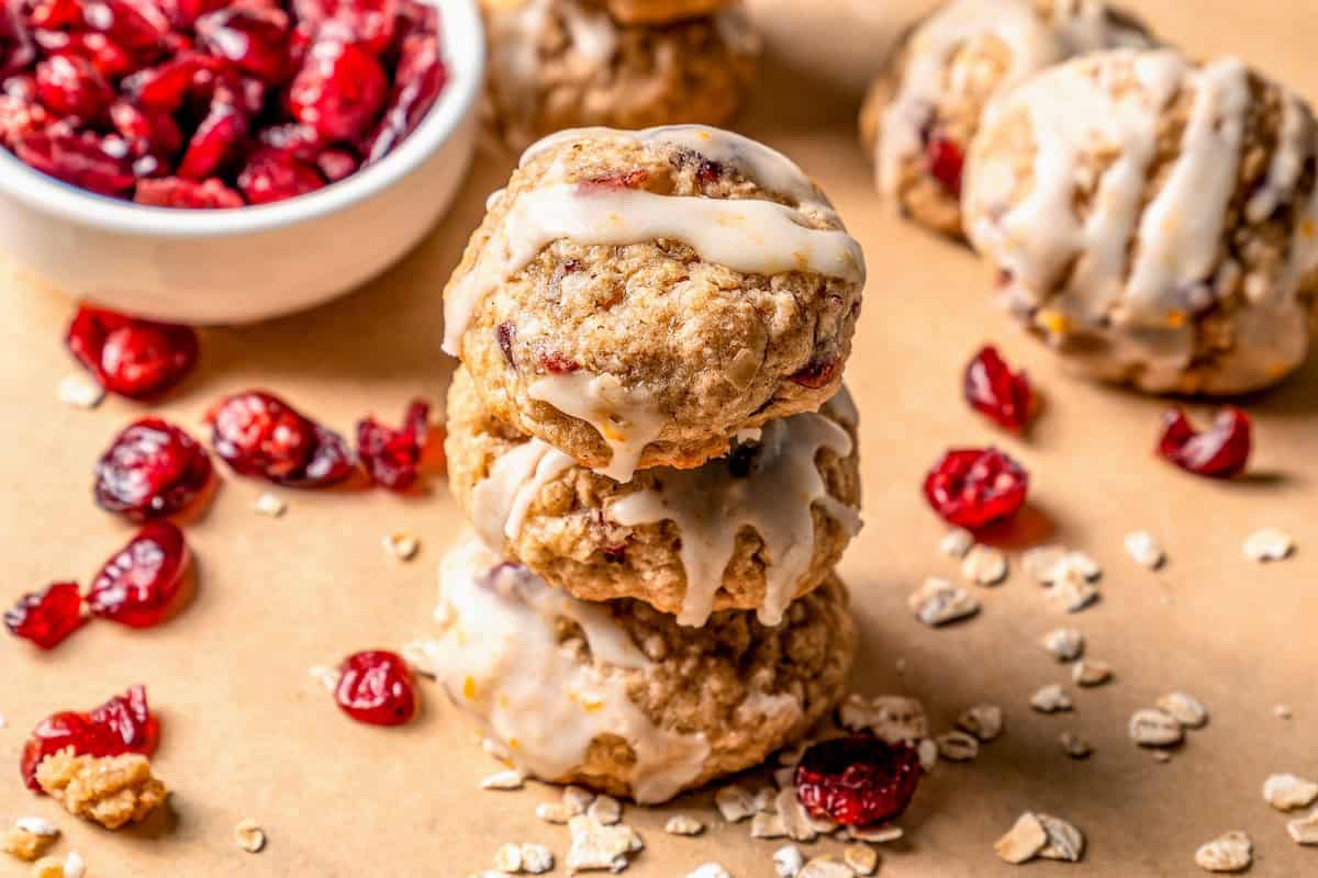 Cranberry Oatmeal Cookies - Family Food on the Table