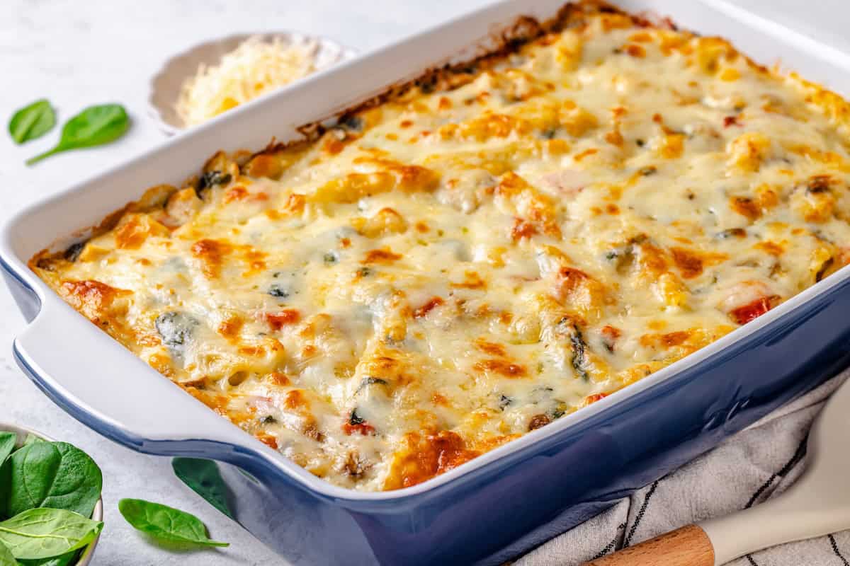 Healthier Chicken and Pasta Bake - Family Food on the Table