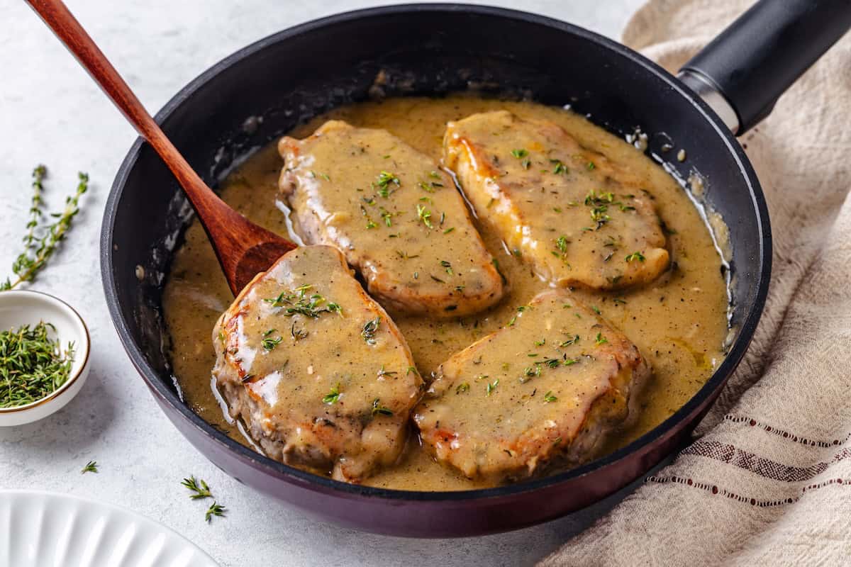 Easy Skillet Pork Chops with Gravy - Family Food on the Table