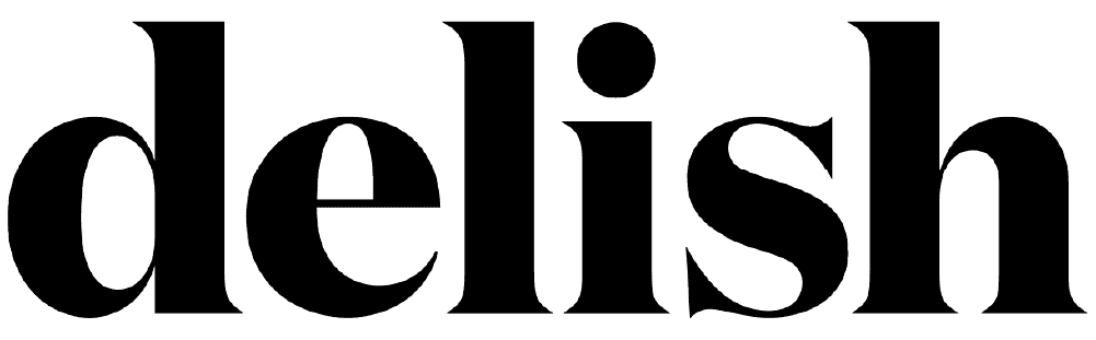 Delish logo.