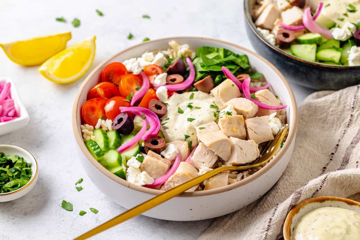 Greek Chicken Bowls - Family Food on the Table
